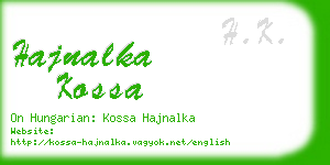 hajnalka kossa business card